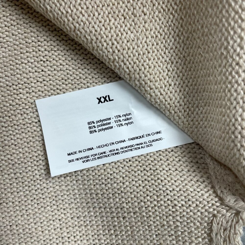 Ella Moss Womens Tan Knit Sweater XXL Polyester & Nylon Blend d0381 - Picture 6 of 7